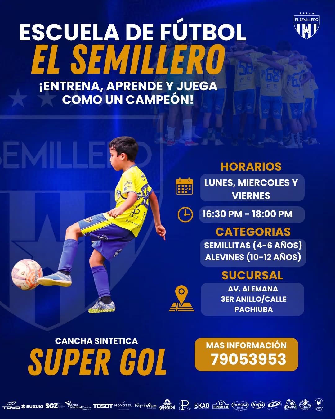 Horarios, categorías y ubicación de la sucursal Super Gol de El Semillero
